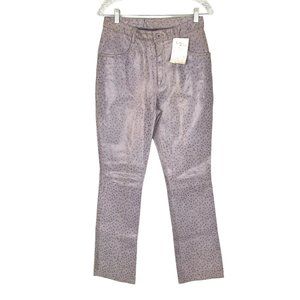 Vintage B Lucid Leather Pants Purple Speckled Print High Waist size 9 Junior